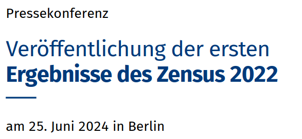 Press release about Zensus 2022